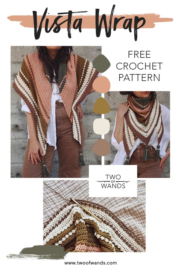 Vista Wrap FREE Crochet Pattern — Two of Wands